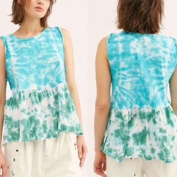Free People Anytime Tie Dyed Tank. - Picture 1 of 3